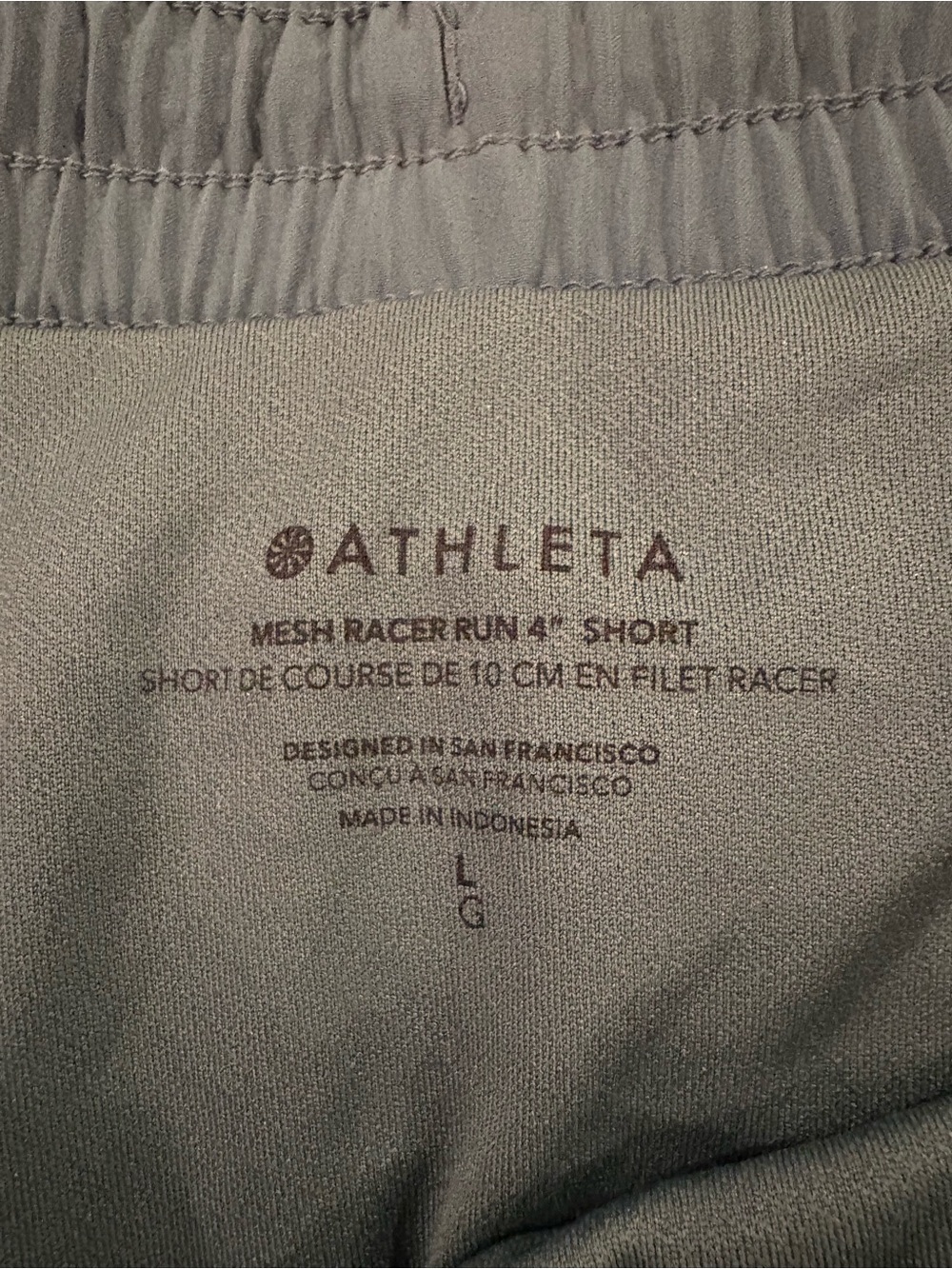Athleta Green Mesh Racer Run Shorts 4” size L - Picture 1 of 4